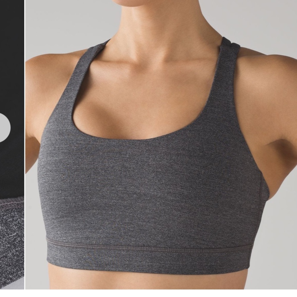 Lululemon Energy Bra Heathered Black